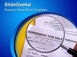 Agreement for sale purchase business powerpoint templates and powerpoint backgrounds 0811