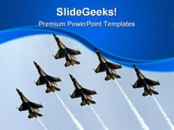 Airforce thunder birds travel powerpoint templates and powerpoint backgrounds 0411
