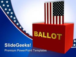 American ballot box government powerpoint templates and powerpoint backgrounds 0411