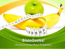 Apple banana diet concept health powerpoint templates and powerpoint backgrounds 0211