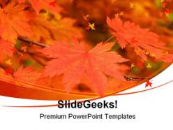 Autumn maple leaves nature powerpoint templates and powerpoint backgrounds 0511