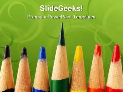 Be green pencils education powerpoint templates and powerpoint backgrounds 0511
