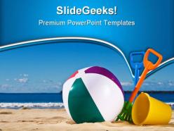 Beach fun family powerpoint templates and powerpoint backgrounds 0411