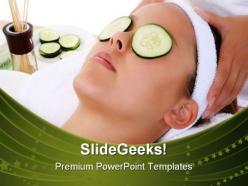 Beautiful woman spa lifestyle powerpoint templates and powerpoint backgrounds 0311