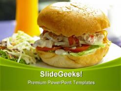 Big burger food powerpoint templates and powerpoint backgrounds 0211