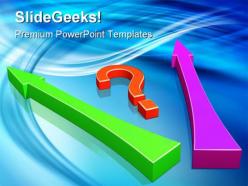 Big question and arrows shapes powerpoint templates and powerpoint backgrounds 0211