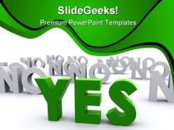Big yes no business powerpoint templates and powerpoint backgrounds 0511