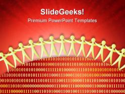 Binary team with code communication powerpoint templates and powerpoint backgrounds 0511
