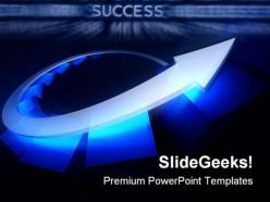 Blue arrow success powerpoint templates and powerpoint backgrounds 0511