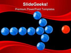 Blue arrow with red point shapes powerpoint templates and powerpoint backgrounds 0111