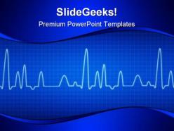 Blue cardiogram medical powerpoint templates and powerpoint backgrounds 0211