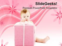 Boy with gift festival powerpoint templates and powerpoint backgrounds 0511