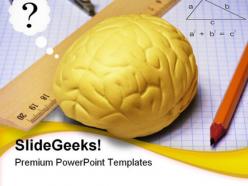 Brain studies education powerpoint backgrounds and templates 0111