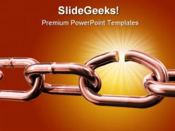 Breaking chain business powerpoint templates and powerpoint backgrounds 0611