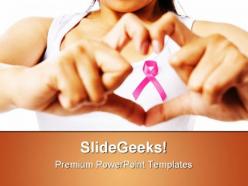 Breast cancer ribbon medical powerpoint templates and powerpoint backgrounds 0411