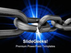 Broken link business powerpoint templates and powerpoint backgrounds 0311