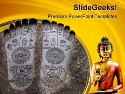 Budha religion powerpoint templates and powerpoint backgrounds 0711