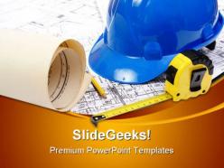 Building plans construction powerpoint templates and powerpoint backgrounds 0411
