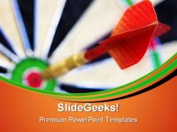 Bullseye business game powerpoint templates and powerpoint backgrounds 0711