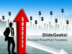 Business concept with dollars success powerpoint templates and powerpoint backgrounds 0511