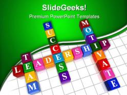 Business crosswords leadeship powerpoint templates and powerpoint backgrounds 0411