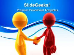 Business deal handshake powerpoint templates and powerpoint backgrounds 0811