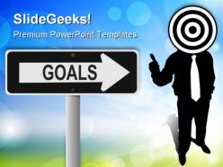 Business goal target success powerpoint templates and powerpoint backgrounds 0511