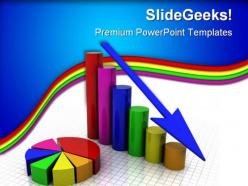 Business graph loss finance powerpoint templates and powerpoint backgrounds 0411
