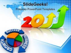 Business growth 2011 success powerpoint backgrounds and templates 1210