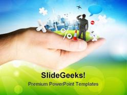 Business in your palm success powerpoint templates and powerpoint backgrounds 0311