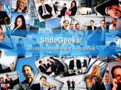 Business people collage success powerpoint templates and powerpoint backgrounds 0811