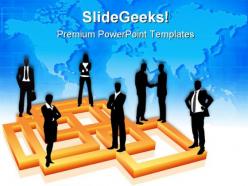 Business people global communication powerpoint templates and powerpoint backgrounds 0511