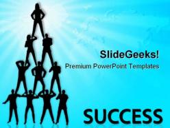 Business people pyramid success powerpoint templates and powerpoint backgrounds 0511