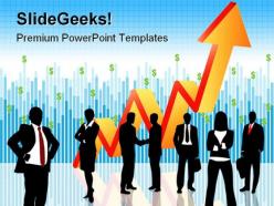 Business people with growth success powerpoint templates and powerpoint backgrounds 0511