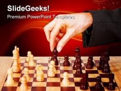 Business strategy chess game powerpoint templates and powerpoint backgrounds 0211