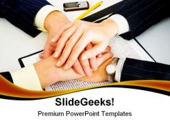 Business support handshake powerpoint templates and powerpoint backgrounds 0511