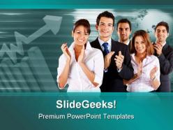 Business team applauding success powerpoint templates and powerpoint backgrounds 0511