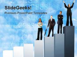 Business team graph success powerpoint templates and powerpoint backgrounds 0611