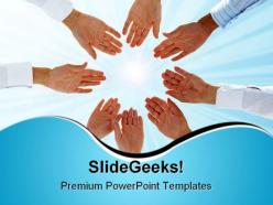 Business team teamwork powerpoint templates and powerpoint backgrounds 0411