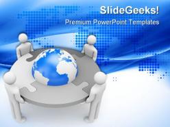 Business teamwork global powerpoint templates and powerpoint backgrounds 0511