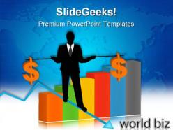 Businessman holding dollar finance powerpoint templates and powerpoint backgrounds 0611