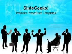 Businessman success powerpoint templates and powerpoint backgrounds 0811