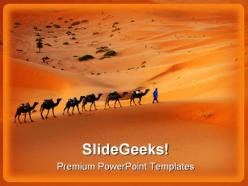 Camel animals powerpoint templates and powerpoint backgrounds 0211
