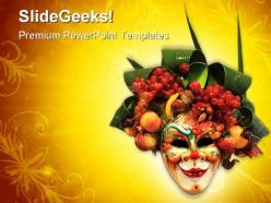Carnival mask art powerpoint templates and powerpoint backgrounds 0411