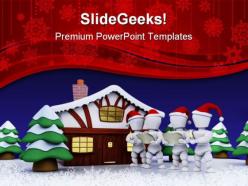 Carol singers christmas powerpoint templates and powerpoint backgrounds 0511