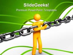 Chain link communication powerpoint templates and powerpoint backgrounds 0911