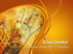 Chakra hands health powerpoint templates and powerpoint backgrounds 0711
