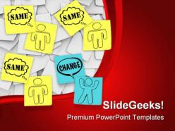 Change same sticky notes leadership powerpoint templates and powerpoint backgrounds 0711