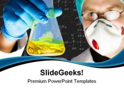 Chemist at work science powerpoint templates and powerpoint backgrounds 0511