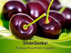 Cherries food powerpoint templates and powerpoint backgrounds 0211